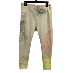 CALIA Essential Collection No Seam Tie‎ Dye Lemon Ice Leggings Size L